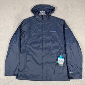 Columbia Jacket Mens Medium Blue Watertight II Rain Windbreaker Omni Tech New